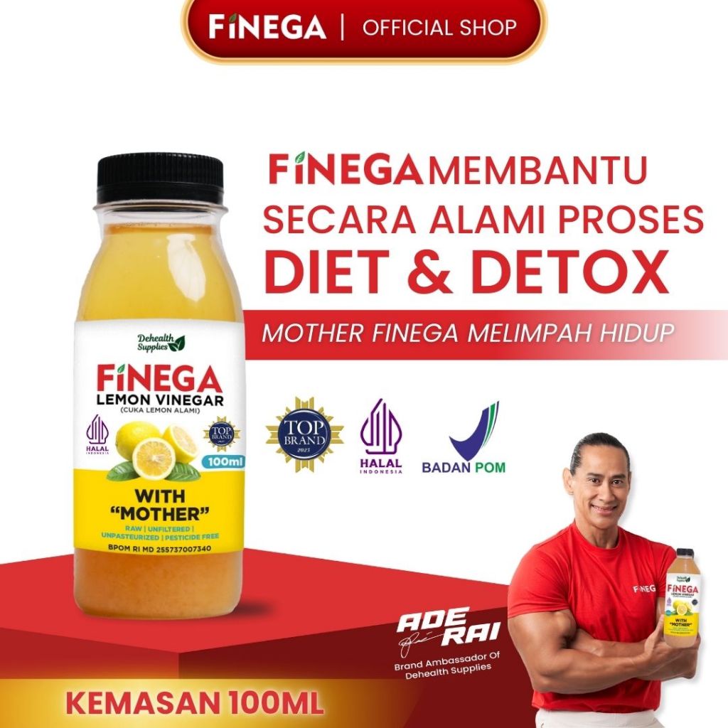 

Dehealth Supplies FINEGA CUKA LEMON 100ml Kemasan Plastik