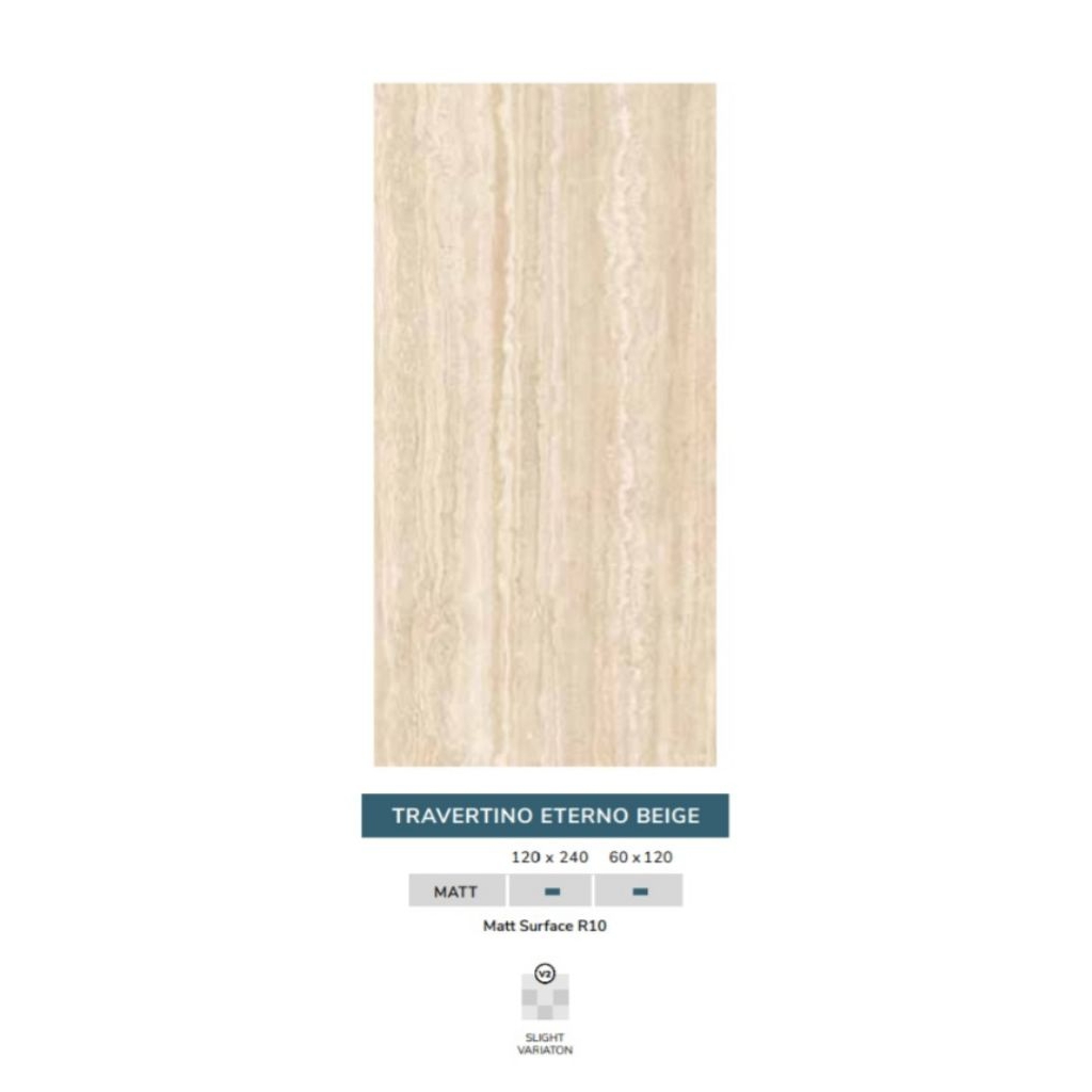 GRANIT MERK TITANIUM TIPE TRAVERTINO ETERNO BEIGE, BIANCO EXTRIME UKURAN 120X240 BIG SLAB PERMUKAAN 