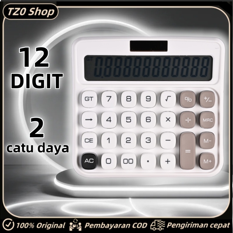 

Catu daya ganda Kalkulator Besar 12 digit Tombol Besar Kalkulator dopamin Korea kalkulator dagang