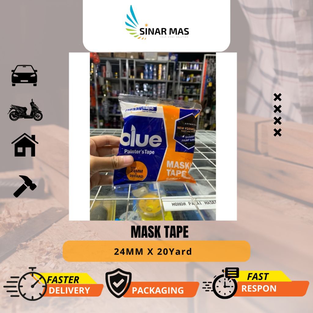 

Masking Tape Berry 24 MM / Lakban Kertas Masking Tape Berry 24 MM 1" x 20 Yard Kualitas Seperti Nachi