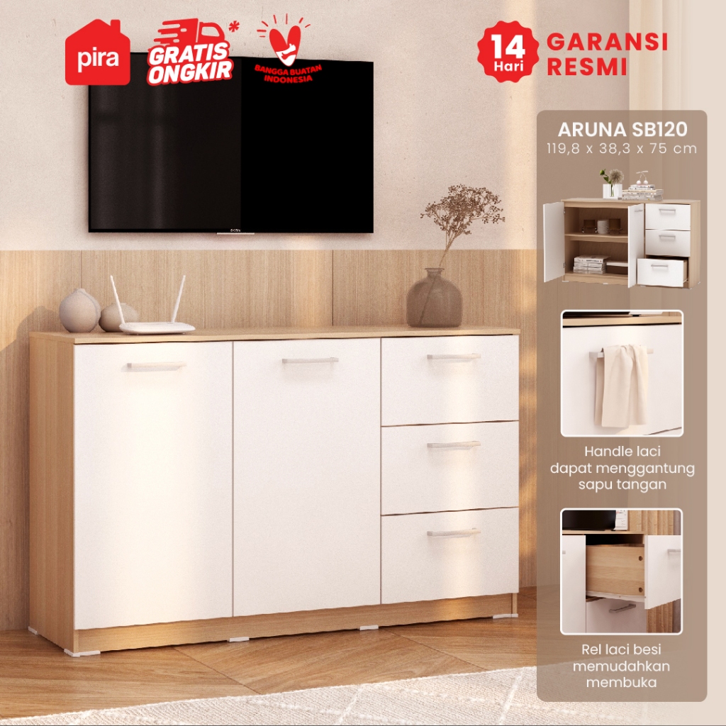 PIRA METROPOLIS OX -  ARUNA SB120 Bufet / Rak Dapur / Kitchen Set Bawah Dapur / Lemari Dapur