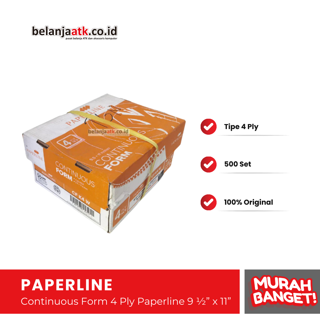 

Continuous Form 4 Ply Paperline 9 ½” x 11”