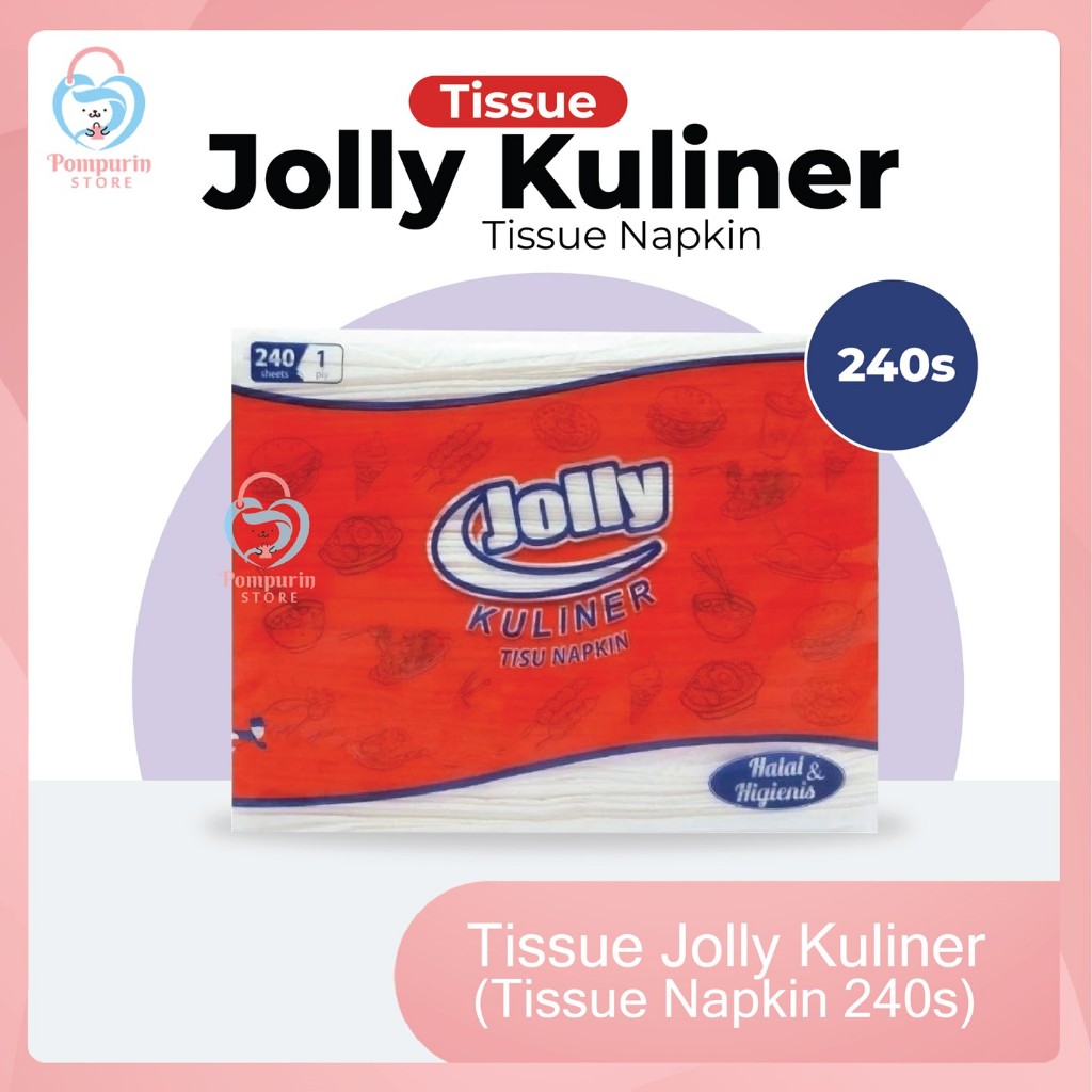 Tissue Jolly Kuliner (Tissue Napkin) 240s - Hand Towel / Tissue Jolly Serbaguna