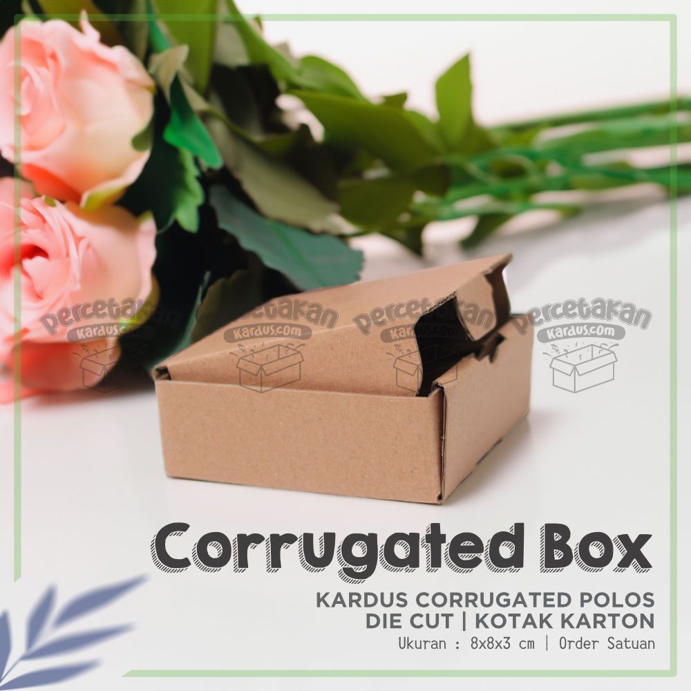 

Kardus Corrugated 8x8x3 CM | Die Cut | Kotak Karton | Box Packing Souvenir Pizza