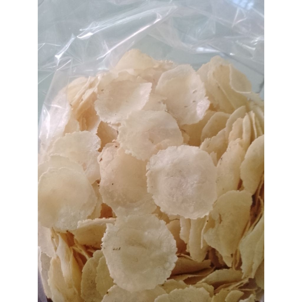 

emping mentah lebar satu 500gr