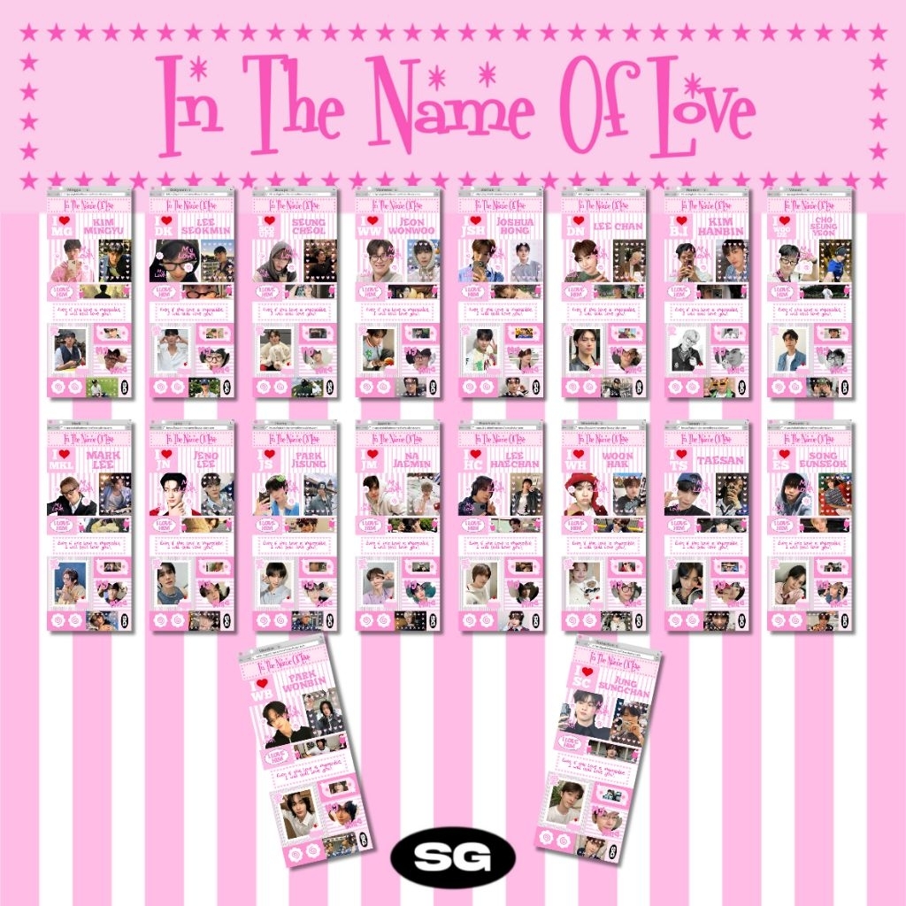 

[SG.LAB] TULIS PILIHAN MEMBER DI NOTES! In The Name Of love Sticker Kpop | Nct Dream Boynextdoor Riize Seventeen Hanbin B.I Woodz