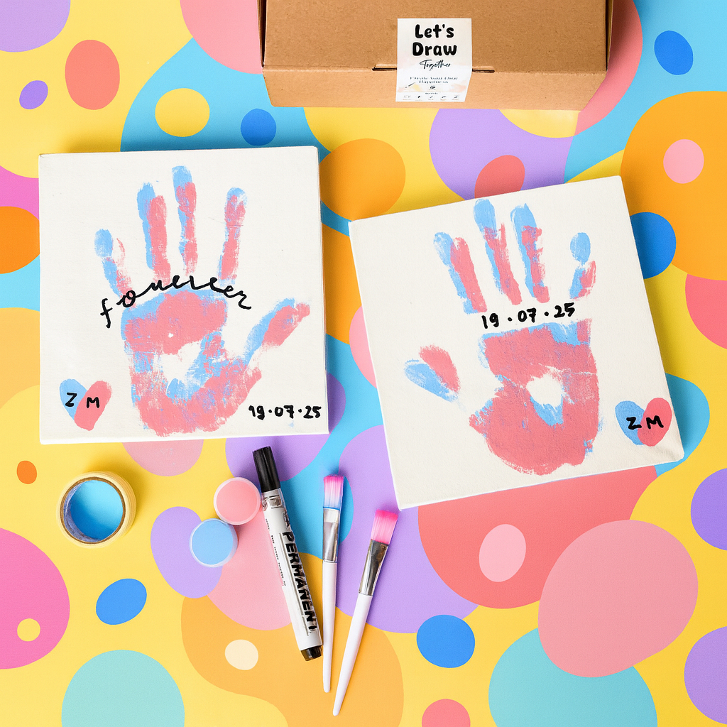 

Kanvas Tangan Couple DIY Hand Painting 20x20 Cm Kanvas Lukis Tangan Couple Painting Date