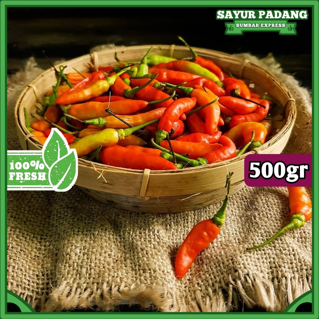 

CABE CABAI RAWIT MERAH 500GR SEGAR LADO RAWIT SAYUR PADANG