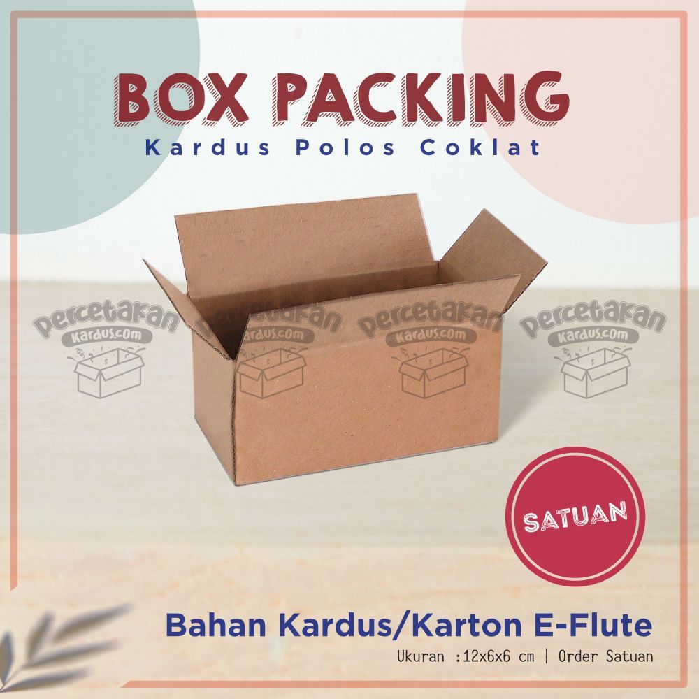 

BOX KARDUS Baru 12x6x6 cm DUS PACKING E-FLUTE | Kardus / Karton Box Polos