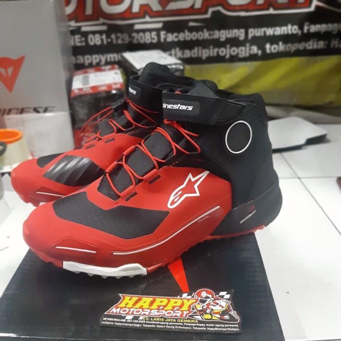 Sepatu Alpinestar CR-X DS Riding Shoes Red Black waterproof Original