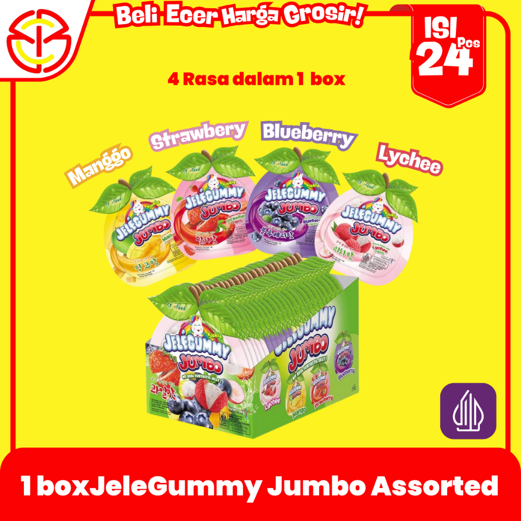 

Kiokio Jelly gummy kiokio Halal Isi 24 Pcs Aneka Rasa Buah Segar Kenyal Enak Murah Snack Manis viral
