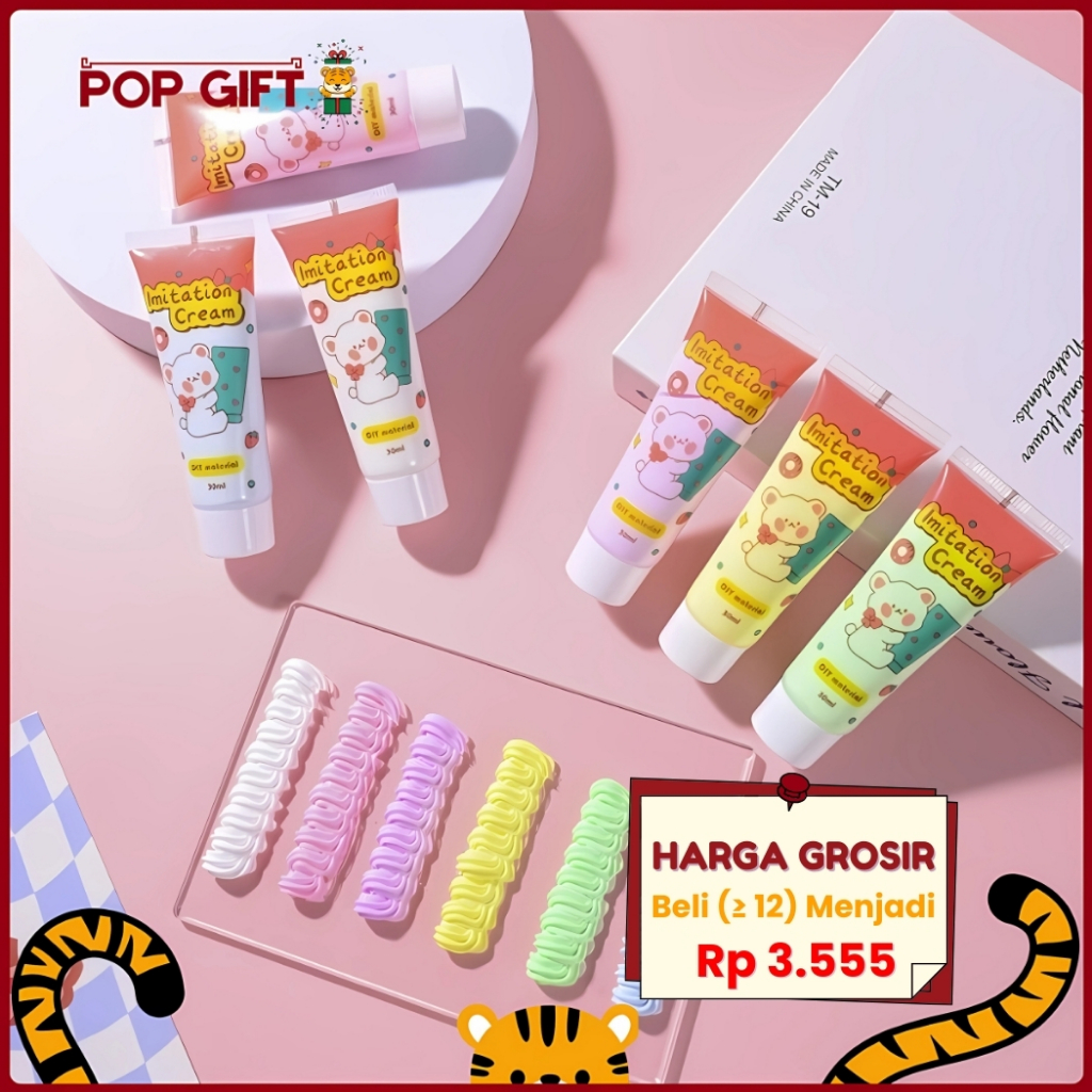 

PG Lem Cream 50 ML Clay Lem Kreativitas Anak Lem Warna Warni Lem Prakarya DIY Lem Warna Simulation