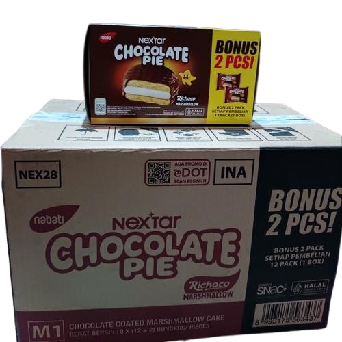 

NEXTAR CHOCOLATE PIE 1 KARTON ISI 8 BOX