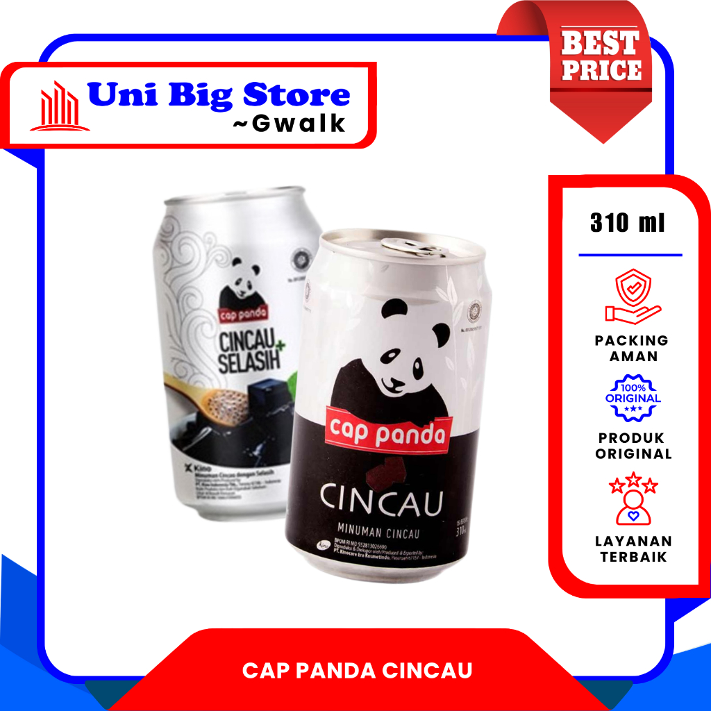 

CAP PANDA CINCAU GRASS JELLY SELASIH BASIL SEED CAN KALENG - 310 ml