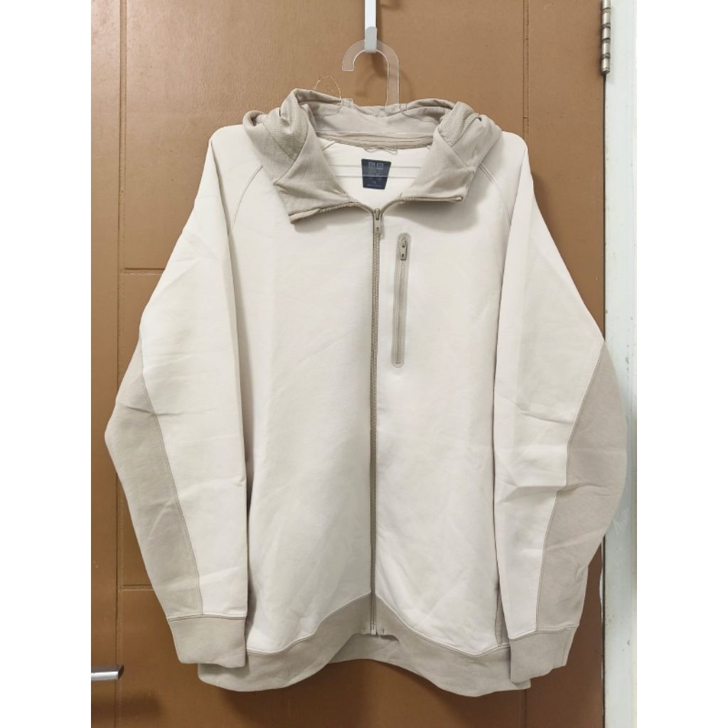 Jaket Hoodie Uniqlo Dry Stretch Colorblock Original XXL