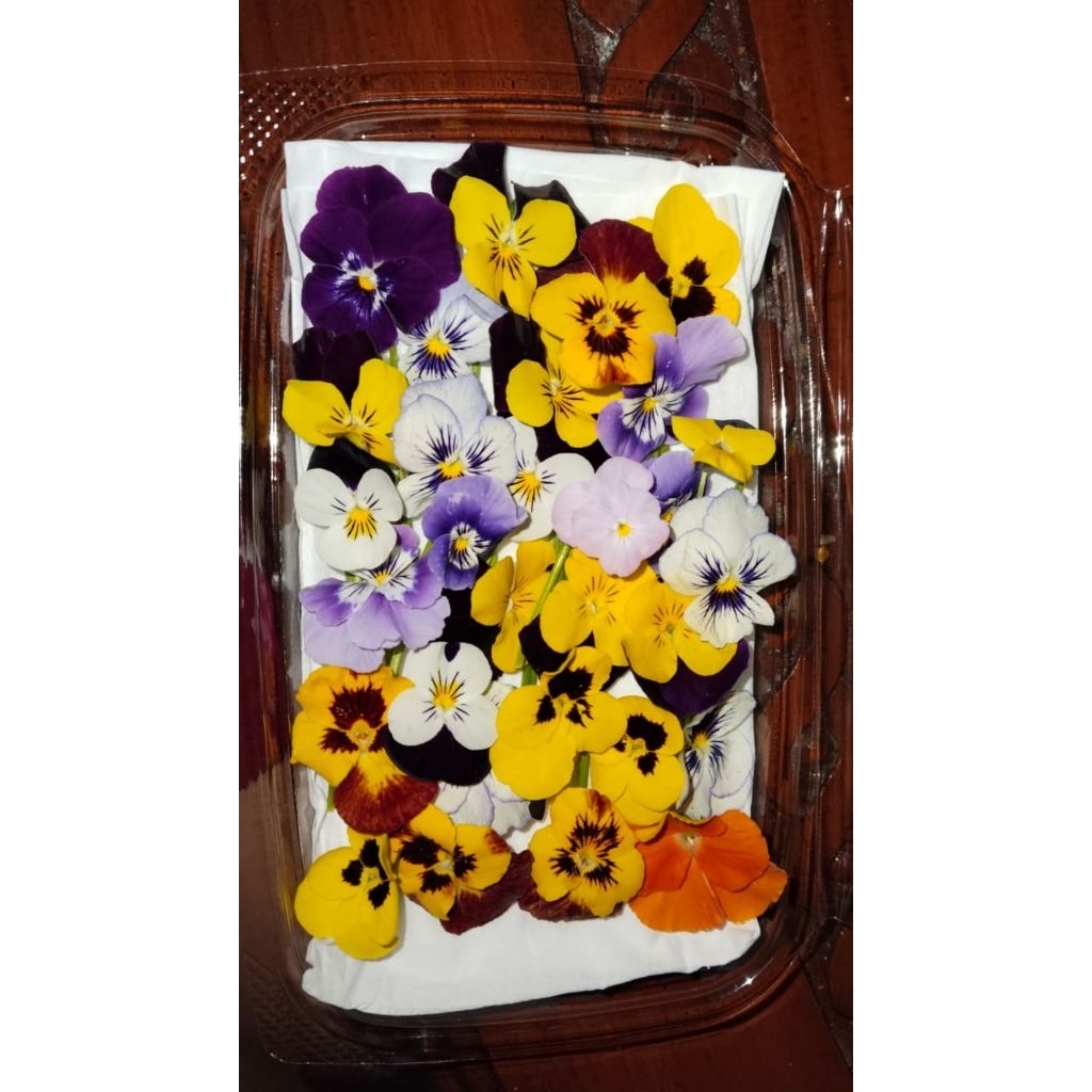 

edible flower viola garnish atau hiasan makanan dan minuman 35pcs