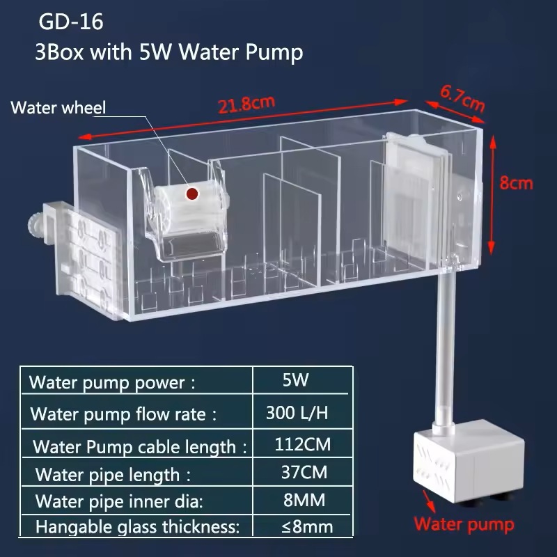 HangOn Filter Gantung Top Filter Aquarium Aquascape Akrilk Talang Aquarium Hanging