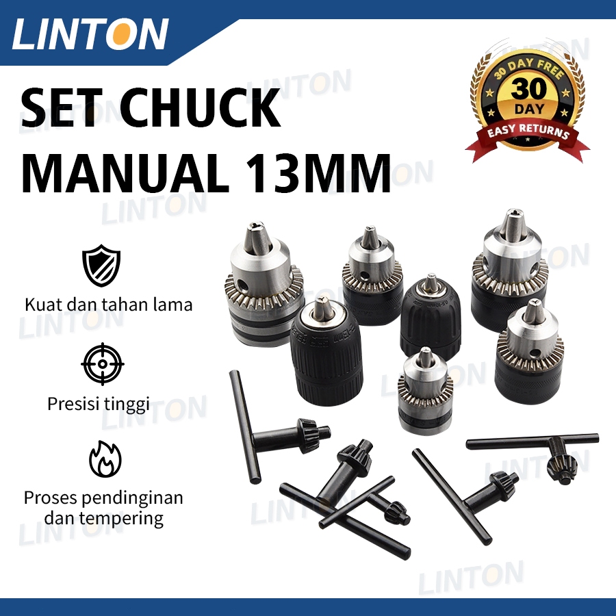 Kepala Bor 13MM Drill Chuck/Chuck Drill Accessory Kepala Chuck 13 Mm 1/2" Inch Perkakas Bor Tangan -
