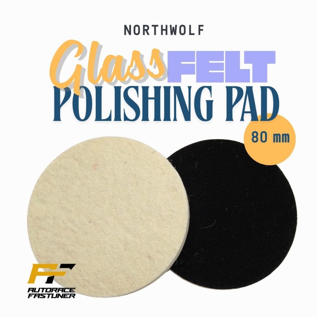 Northwolf Glass Felt Polishing Pad 80mm felt disc pad poles kaca
