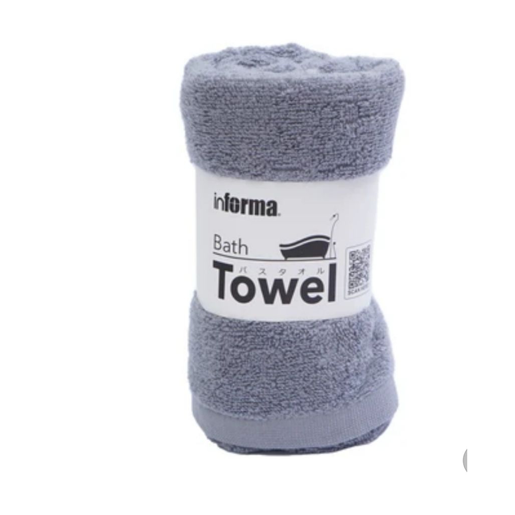 Informa Marshmeallow Handuk Mandi  Bath Towel 60X120 Cm Abu Abu