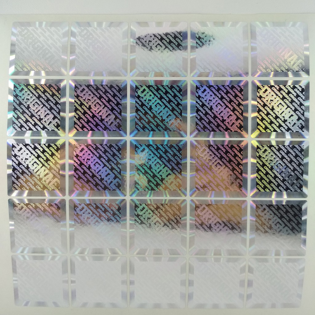 

Stiker Hologram Original Kotak Besar Silver / Cetak Sticker Silver