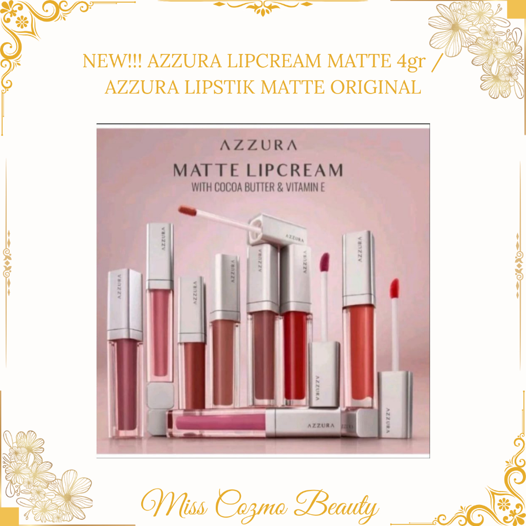NEW AZZURA LIPCREAM MATTE 4gr / AZZURA LIPSTIK MATTE ORIGINAL