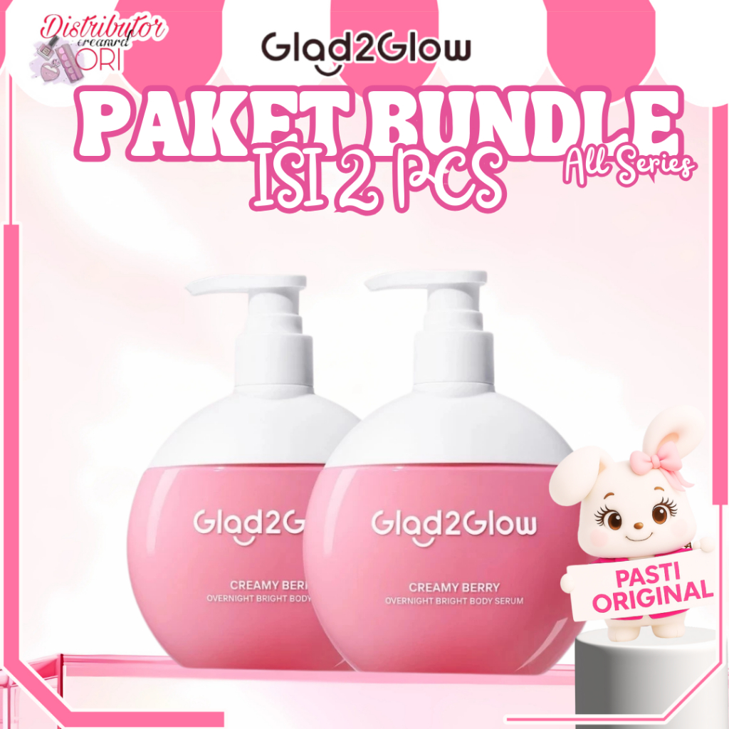 [PAKET ISI 2] GLAD2GLOW Tropical Velvet Moist & Smooth Hand Body Serum 300ml | Body Cream Body Lotio