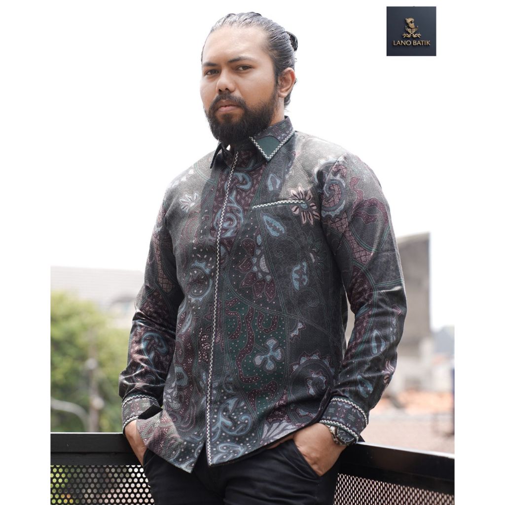 Lano Batik Semi Jas - Buketan - Kontemporer - Batik Dobby - Baju Batik Pria - Kemeja Batik Pria - Ke