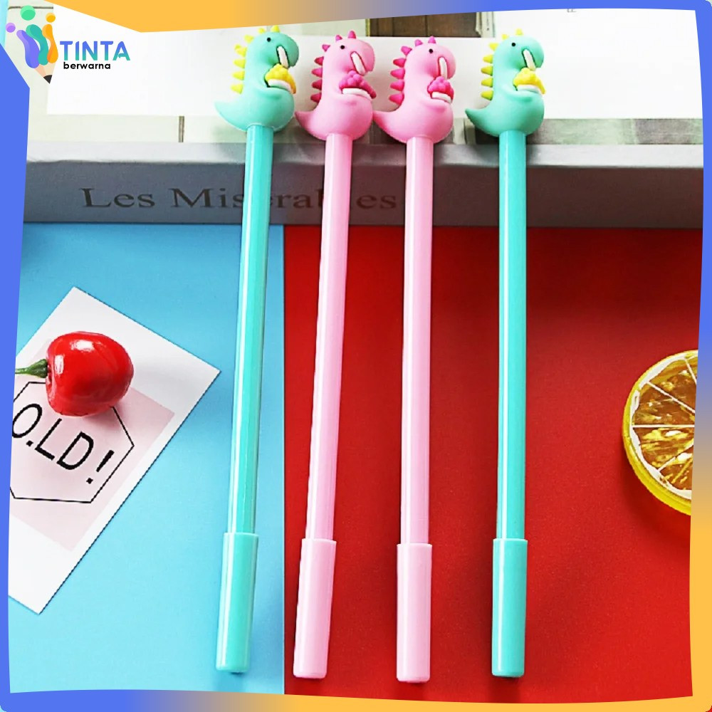 

Pulpen Gel Dinosaurus Pena Pen Dino Bolpen Bolpoin Unik Ballpoint Lucu / Pulpen Karakter Dinosaur Tinta Berwarna A33