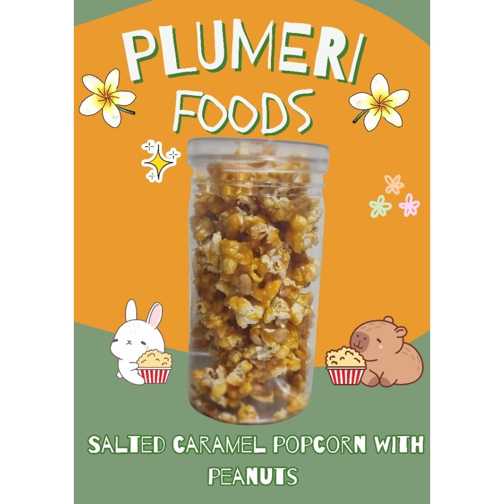 

Salted caramel popcorn with peanuts