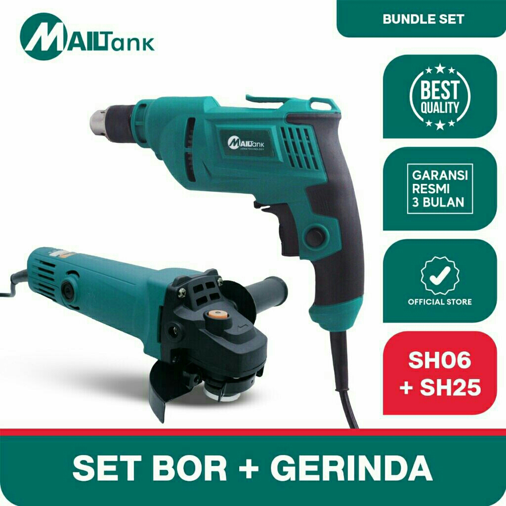 Satu set bor & gerinda