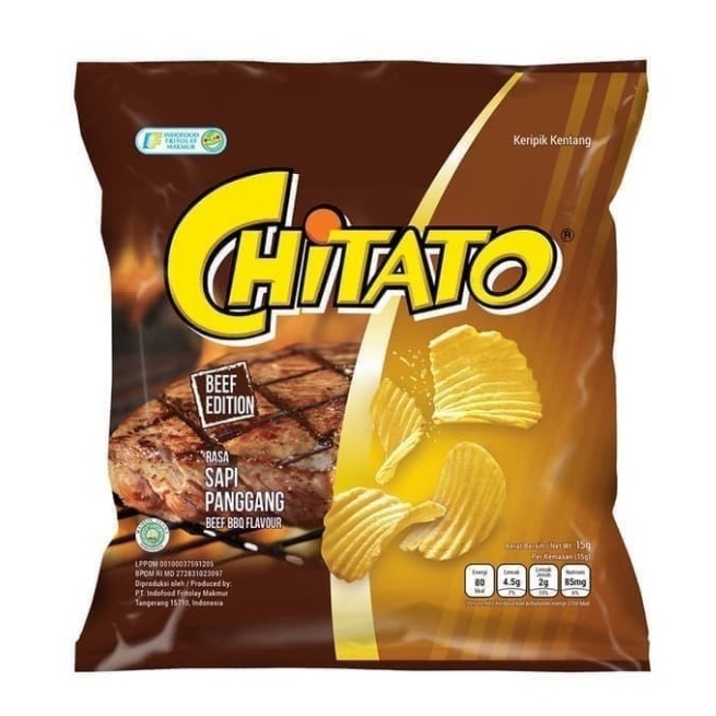 

Chitato snack kentang rasa bbq / rumput laut 15gr