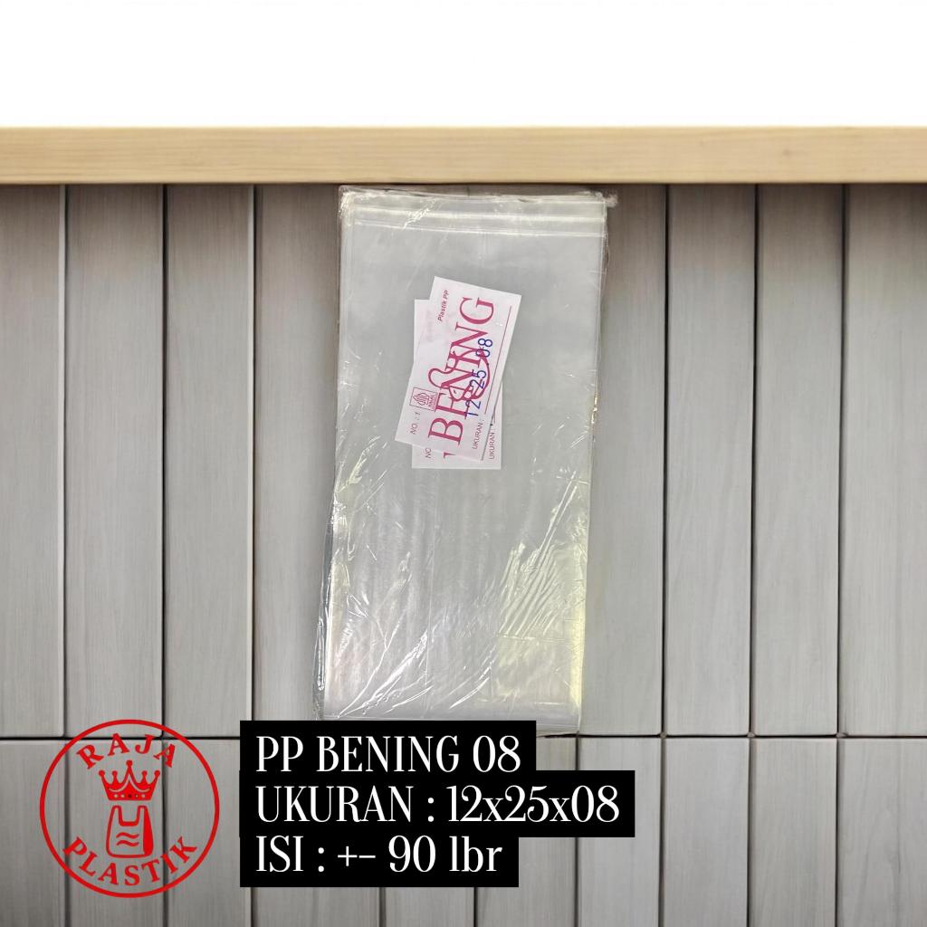 Plastik PP Bening 08 Micron Kemasan Makanan / Packing Barang Tebal Transparan Food Grade | Isi 500 g