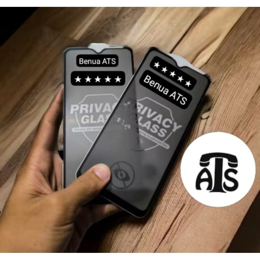 Privacy Glass Spy Kaca Oppo A57 4G Oppo A77S Pelindung Layar Handphone Depan TG Anti Gores Temper Hi