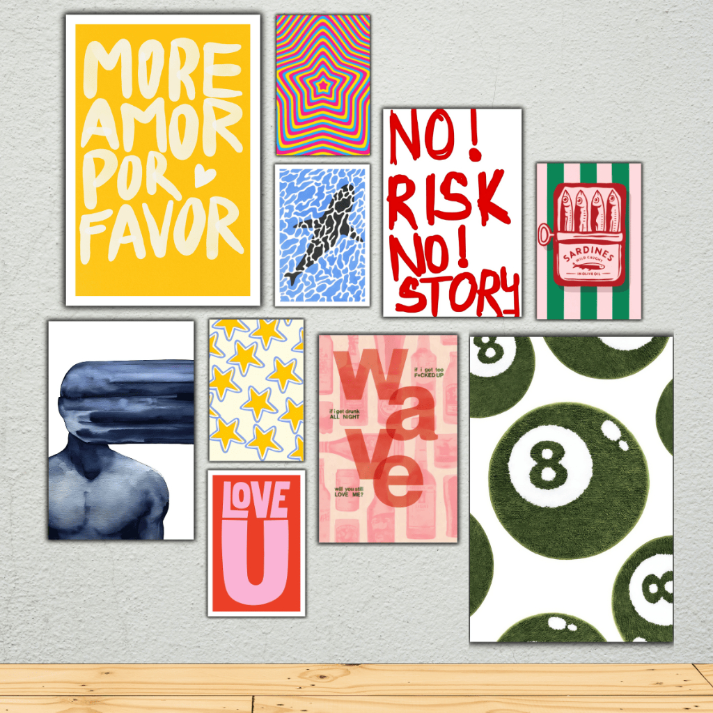 Hiasan Dinding Poster Retro Vintage Aesthetic Dekorasi Walldekor Pajangan Kamar Bahan Kayu MDF Ukura