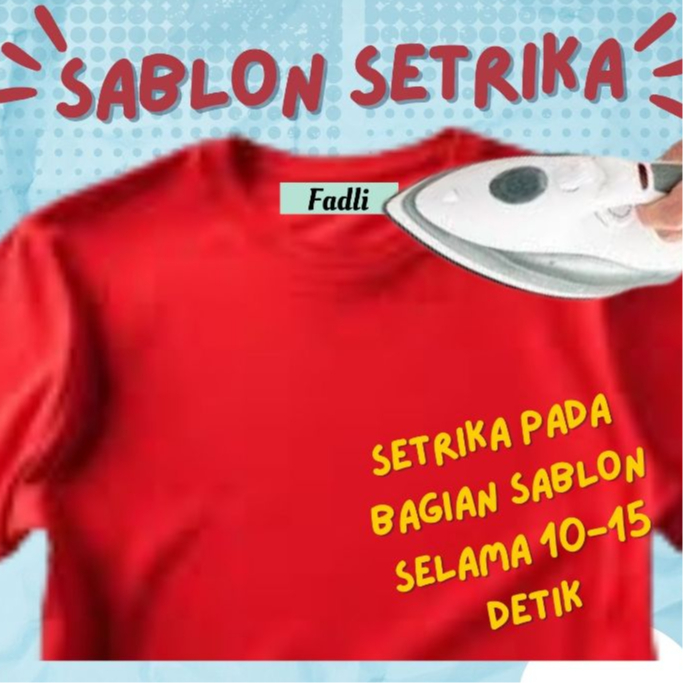 

Label nama Setrika / stiker untuk semua jenis Kain / Sablon Nama / Label Baju Kaos Sablon Setrika Sticker Iron Custom Tulisan baju