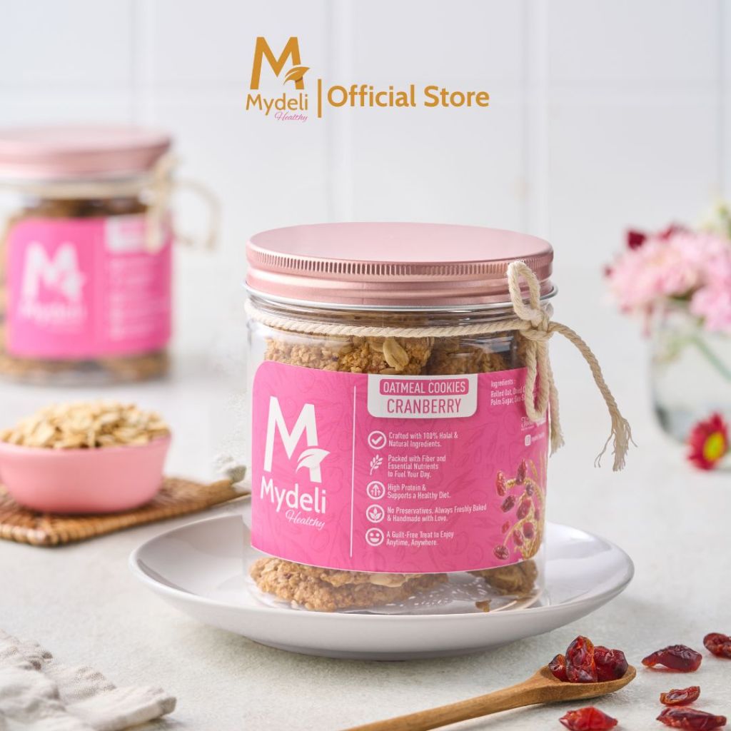 

Oatmeal Cookies Cranberry Mydeli – Cemilan Sehat Homemade dari 100% Bahan Alami Tanpa Pengawet