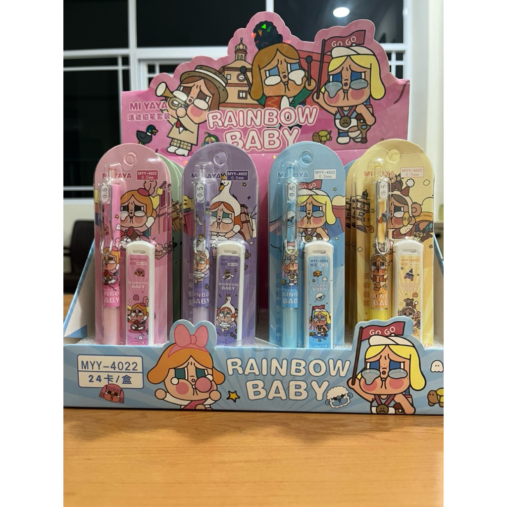 

pensil mekanik rainbow baby cry baby refill pensil 0.5 mm