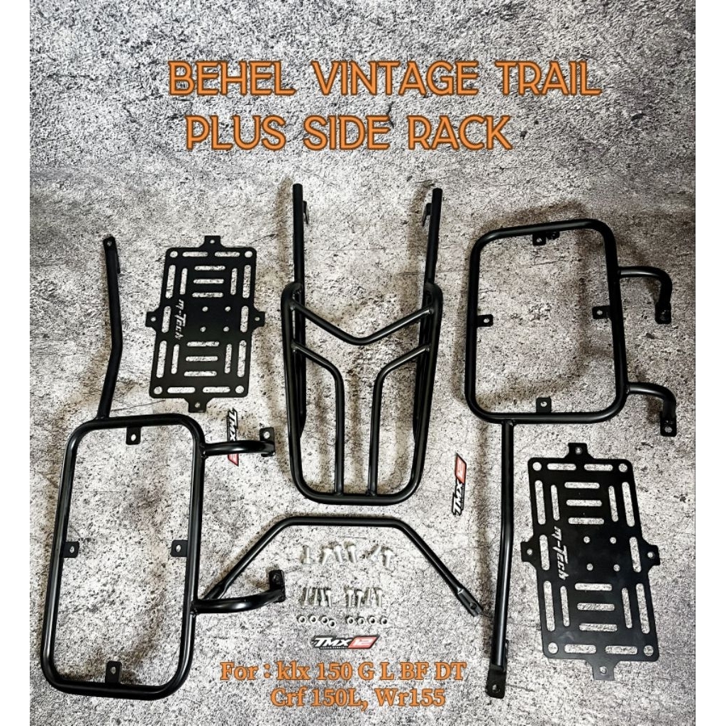 READY STOCK RACK BEHEL VINTAGE PLUS SIDE RACK PNP KLX150/Dt/BF, CRF150L, WR155