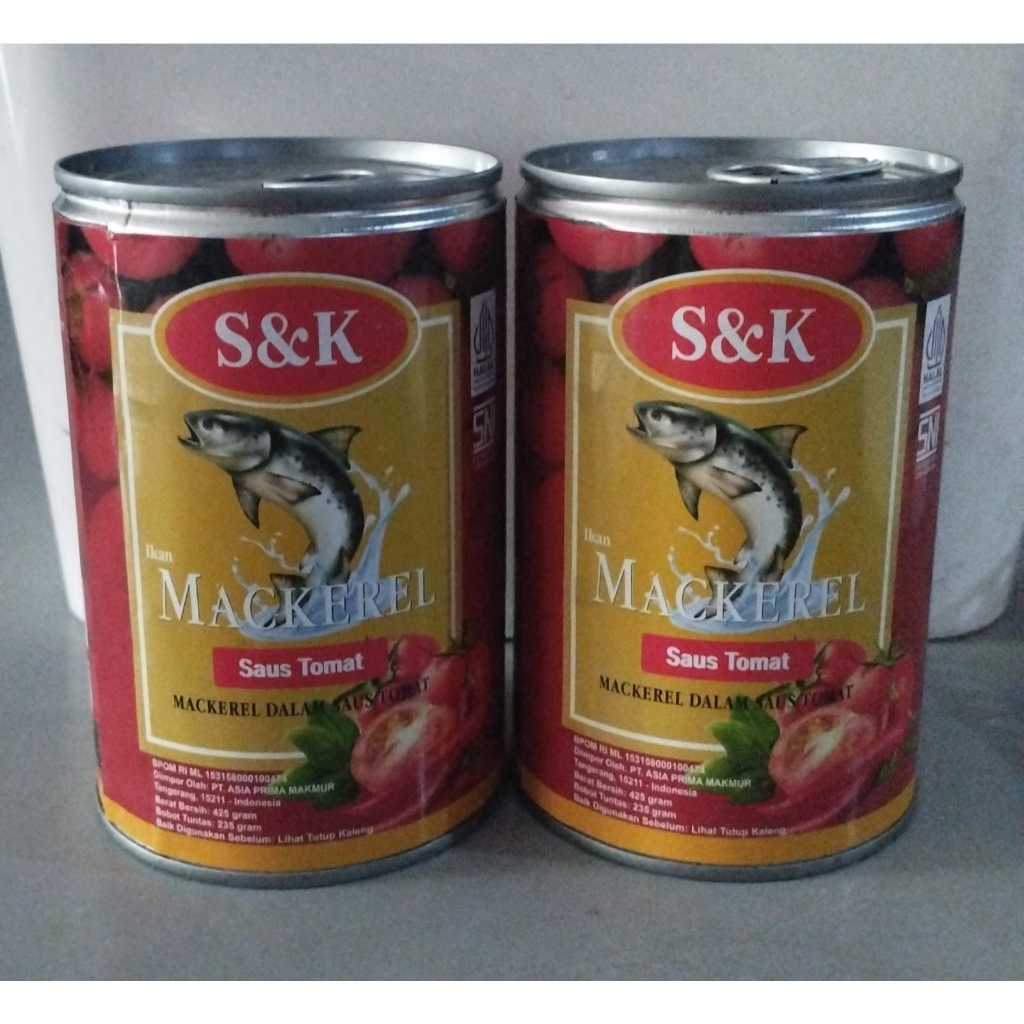 

S&K Mackerel Sarden saus tomat Makanan Kaleng 425 gr