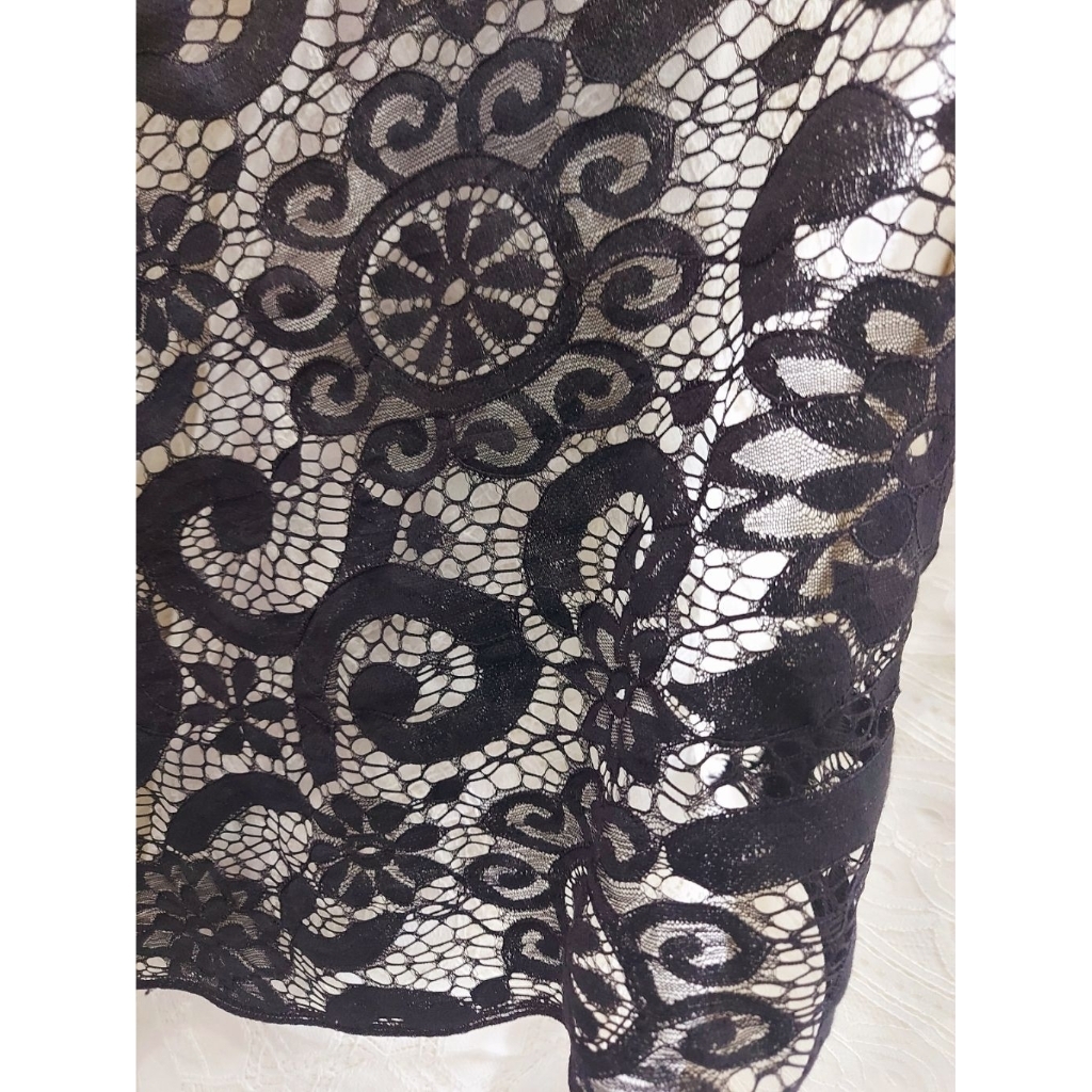 kain brokat premium  - kain brokat kebaya  - kain brokat luxury  - kain brokat original ( hitam) T