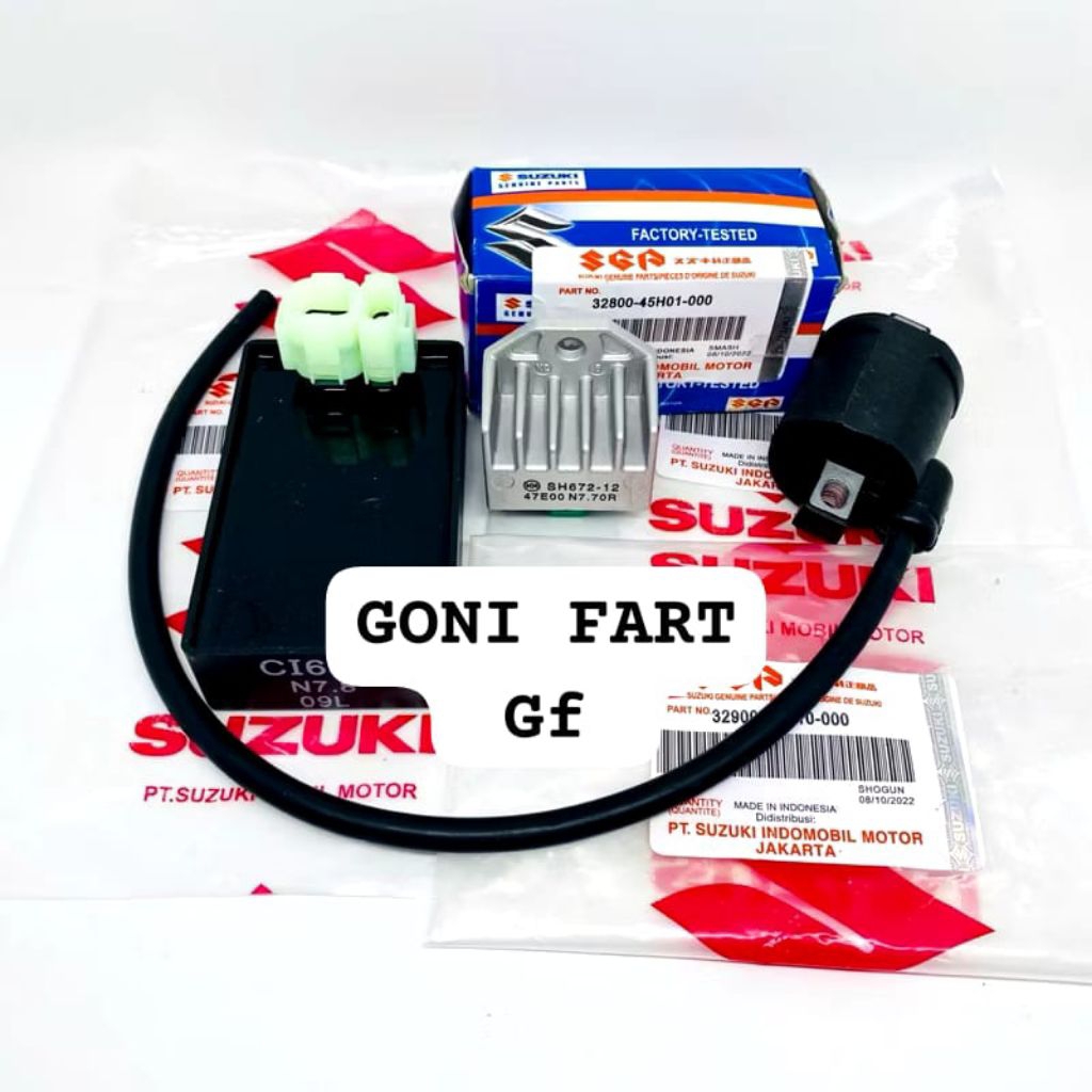 paket murah 3 item CDI koil kiprok Suzuki Shogun 110 Shogun 100R Shogun kebo original