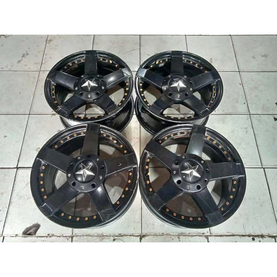 VELG ROCKSTAR R15 VELG MOBIL BEKAS  RING 15X7 4X100/4X114,3 ET42