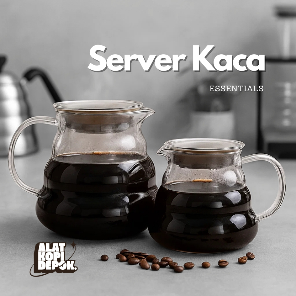 One Two Cups Teko Kopi Server Kaca Pot Coffee Tea V60