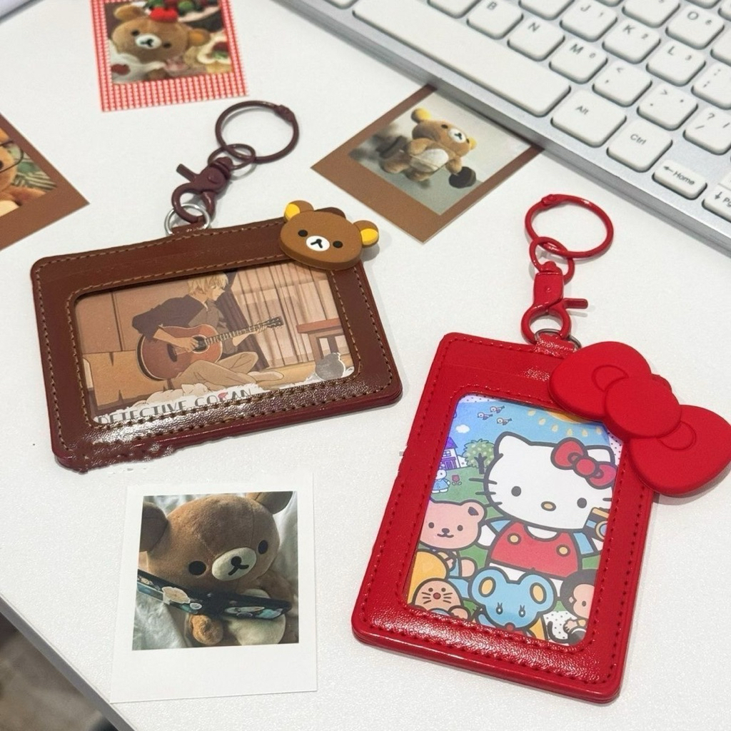 [PREORDER] Card Holder – Transparan Karakter Rilakkuma & Hello Kitty untuk Kartu Kerja, Transportasi