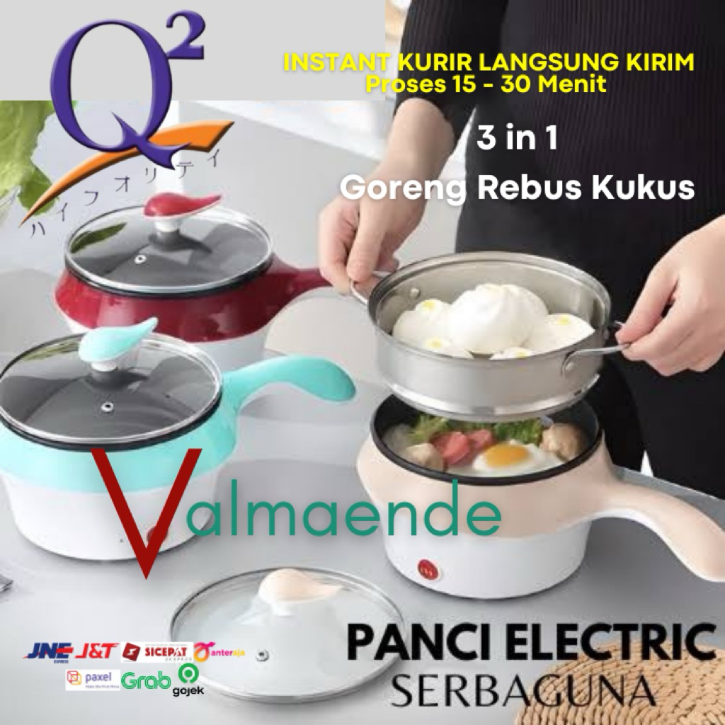 Panci Listrik Wajan Listrik Teko Listrik Goreng Rebus Kukus 3in1 Q2 8518