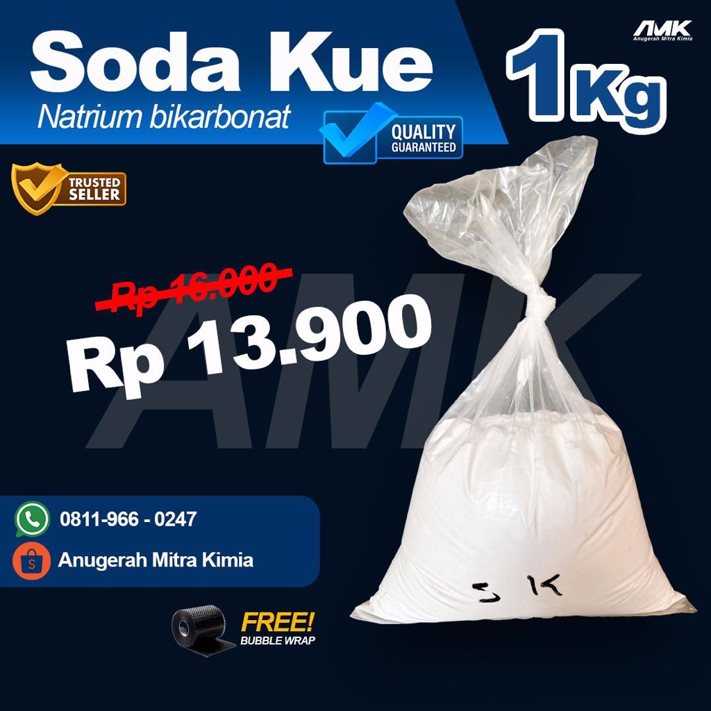 

Sodakue Sodium Bicabornate 1kg soda kue foodgrade