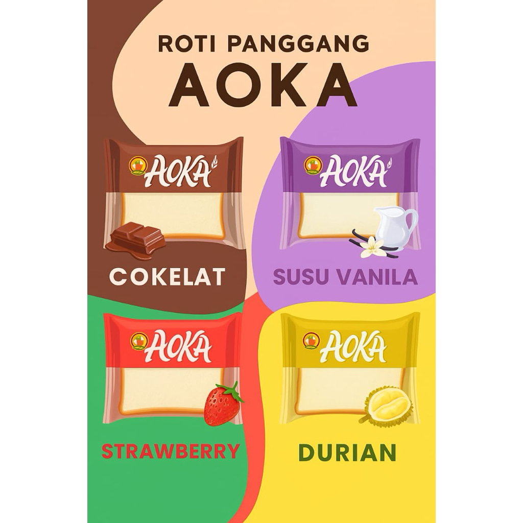 

❣️ZR❣️ROTI AOKA-Roti panggang aoka- Roti selai aoka