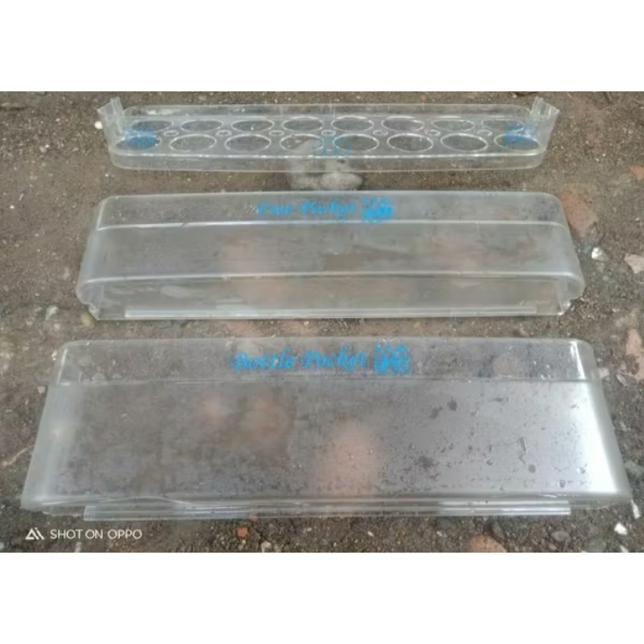 RAK PINTU KULKAS SANYO BEAUTY SLIM/AQUA SLIM FULL SET ORIGINAL COPOTAN