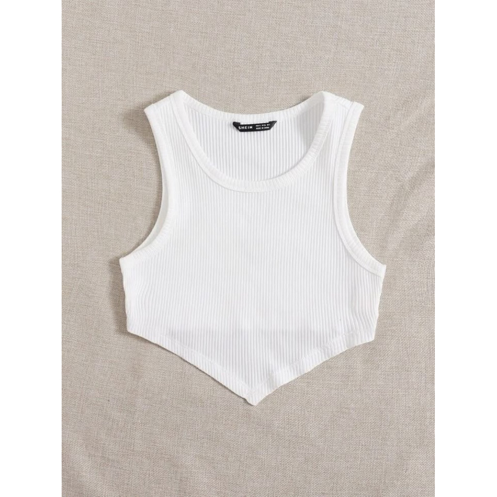 CROP TANKTOP ANAK PEREMPUAN - ATASAN TANKTOP MATERIAL RIB KNIT ANAK USIA 1-12 TAHUN